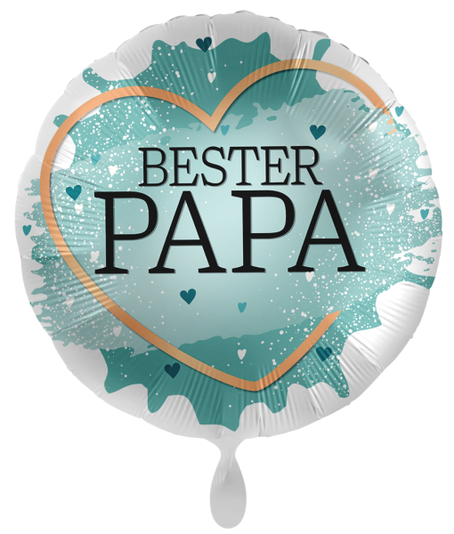 Folienballon - Bester Papa, türkis - ø 43cm